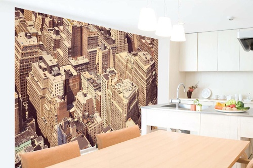 Vlies Fototapete - Wohngebäude in New York 375 x 250 cm